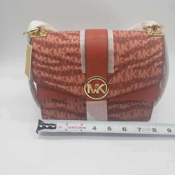 1493- MICHAEL KORS Greenwich Small Animal Print Logo Crossbody Bag NWT - Picture 7 of 8